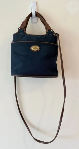 Etienne Aigner Crossbody Bag Women's Blue Detachable Strap Lightweight Leather thumbnail 1