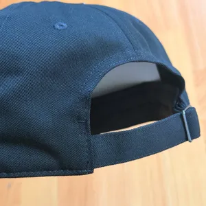 Adidas Black Baseball Adjustable Cap with White Three-Stripes Logo. thumbnail 4