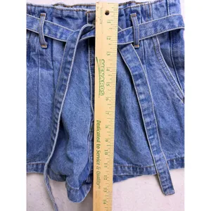 Abercrombie & Fitch Natural Rise Short Women 24 00 Blue Paperbag Denim Summer thumbnail 5