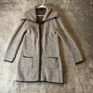 Mary Firenze Wool Blend Thick Jacket Size‎ Large Gray & White thumbnail 1