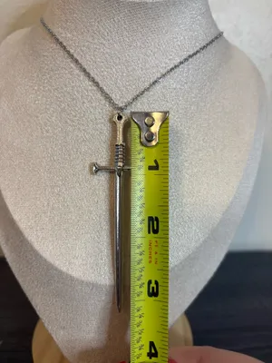 Handmade Silver Sword Necklace thumbnail 5