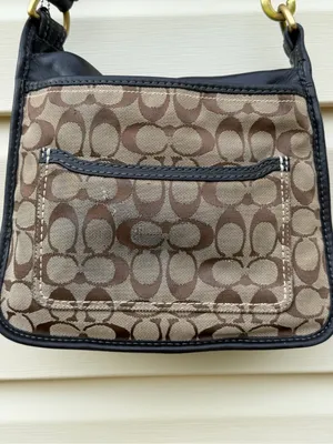 Coach Bleecker Signature Buckle Flap Shoulder Bag Style 11434 Black Brown thumbnail 6