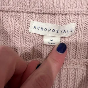 Aeropostale Pink Ribbed Knit Sweater thumbnail 2