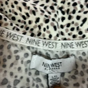 Nine West multi color Print Pajamas Jogger Pants Women White L Loungewear Soft thumbnail 5