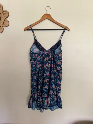 Floral night gown/slip Blue thumbnail 4