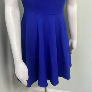 Amanda Uprichard backless blue skater dress thumbnail 6