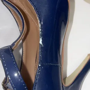 Journee Collection Old Money Business Casual Formal T‎ Strap Stiletto Blue Pumps thumbnail 12
