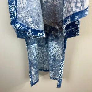 Lauren Ralph Lauren Midi Dress Small Blue‎ Floral Side Slits Sleeveless thumbnail 5