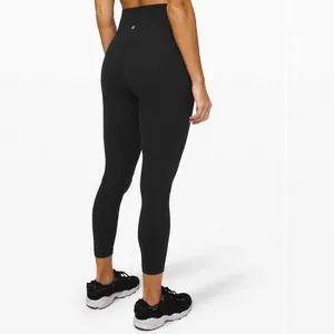 Lululemon Align Leggings Solid Black Soft Yoga Athleisure‎ Smooth Lounge Size 12 thumbnail 2