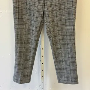 Ann Taylor Grey Glen Plaid Ankle Trousers Women's 6 Stretch Slim Dress Pants thumbnail 5