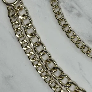 Chunky Draped Gold Tone Chain Link Belt Adjustable Y2K One Size OS ✨ thumbnail 5