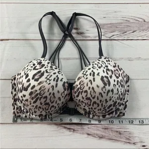 Victoria’s Secret Very Sexy Push-Up Bra Leopard Print Size 32DD thumbnail 8