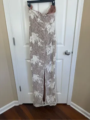 House of CB Lucienne Ivory Embroidered Lace Maxi Dress XL thumbnail 5