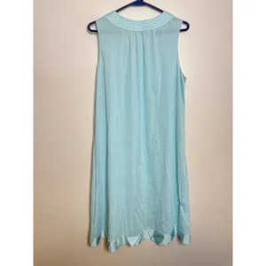Shadowline Nightgown Womens Small Blue Excellent Vintage Sleeveless Nylon USA thumbnail 2