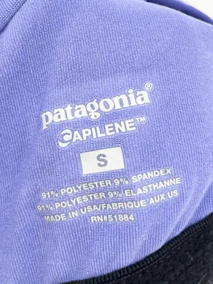 Vintage Y2K Patagonia Capilene Crop Tank Top Size Small Purple Tight Fit Cropped thumbnail 4