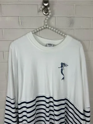 Spirit Jersey “Nauti Girl” Striped Nautical Long Sleeve Top Size XXL thumbnail 6