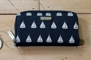 Ju-ju-be NWT Women's Zip Around Annapolis Wallet Blue Machine Washable thumbnail 1