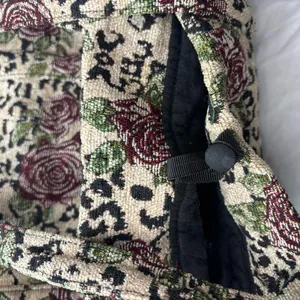 Leopard Print Red Rose Tapestry Tote Bag Silver Hardware by Isabell’s Journey thumbnail 4