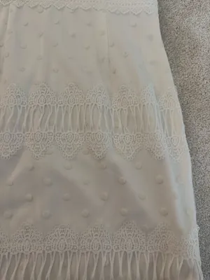 AQUA White Lace Polka Dot Mini Dress thumbnail 2