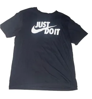 Nike The Nike Tee Men’s Black Short Sleeve Crew Neck Logo Graphic Tee Size L thumbnail 1