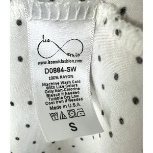 Bella Ella White Black Polka Dot Faux Wrap Dress Rayon S‎ Summer Wedding Guest thumbnail 14