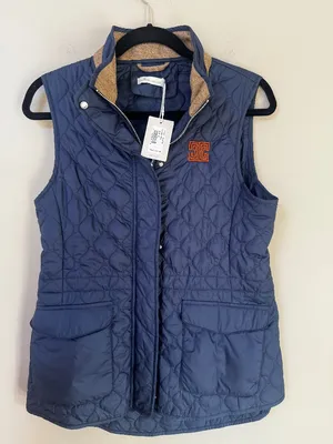 NWT Peter Millar Addison Quilted Travel Vest Navy M Medium Golf *CC customized* thumbnail 2