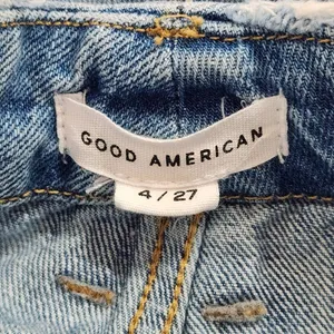 Good American Cropped Straight Leg Jeans Size 4 Good American Distressed Denim thumbnail 7