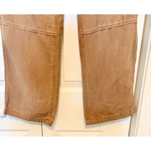 Aeropostale Womens Carpenter Pants Tan Khaki Cotton Canvas Utility Size XS thumbnail 3