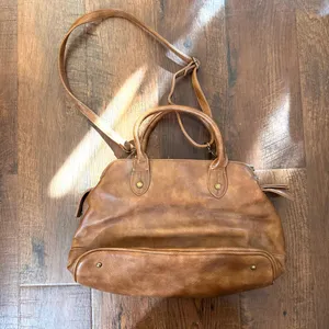 STEVE MADDEN brown top handle purse with detachable crossbody strap thumbnail 4