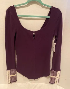 Free People NWT! Purple  Top thumbnail 1