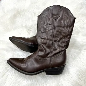 Rampage Wittney Faux Leather Cowgirl Boots Sz 7.5 thumbnail 4