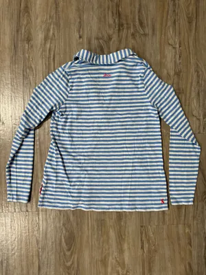 Joules Blue and White Striped V thumbnail 2