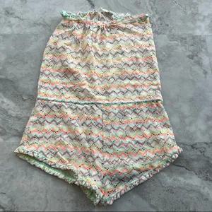 Victorias Secret‎ Swim suit Cover Up Romper Floral Neon Size Small thumbnail 5