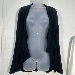 Catch My Black Cardigan Sweater Size XL EUC thumbnail 2