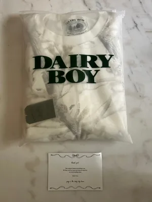 Dairy Boy Woodland Camo White Gray Oversized Crewneck thumbnail 4