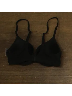 Auden Womens Luxe Stretch Comfort Wire Demi Adjustable Bra 94266713 Black 34B thumbnail 2