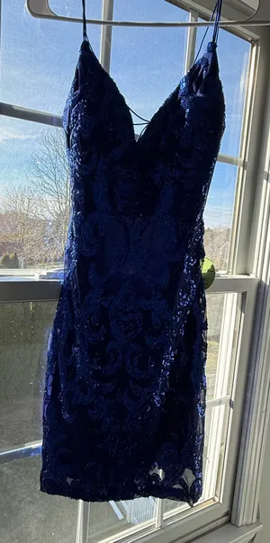 Homecoming Dress Windsor Sequin Blue  thumbnail 1