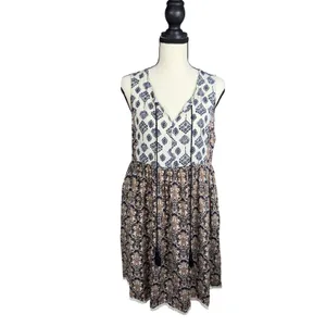 Umgee Sleeveless Floral Festival Mini Swing Dress‎ Size Small NWT thumbnail 2