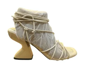 Sam Edelman Circus‎ Blanche Sandal Ivory Womens Size 6.5 Croc Embossed thumbnail 1