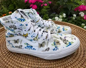 Vans Sk8-Hi Butterfly Floral High Top Sneakers Women’s 6.5 / Men’s 5 thumbnail 1