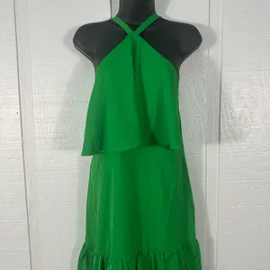 Misa Hylton for INC Green High Neck Spaghetti Strap Tiered Dress Size Small NWOT thumbnail 4