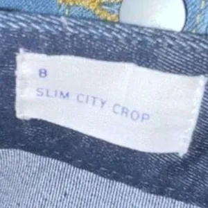 Gap Slim City Crop Pants Dark Indigo Denim Blue Trousers Womens Size 8 Regular‎ thumbnail 4