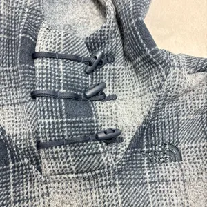 The North Face Women's Plaid Fleece‎ Pullover Cowl Blue and gray Hoodie Size S thumbnail 12