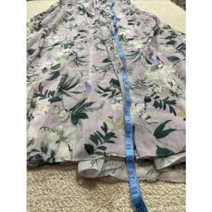 Ivy City Co Sweet Caroline Floral Maxi Dress Size M Lavender Wrap Smocked Sleeve thumbnail 12