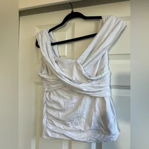 Abercrombie Off-The-Shoulder Ruched Wrap Top thumbnail 2