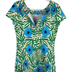 Lilly Pulitzer Layton Sea Oat Ikatty Ikat Engineer Print Shift Dress Size Medium thumbnail 12