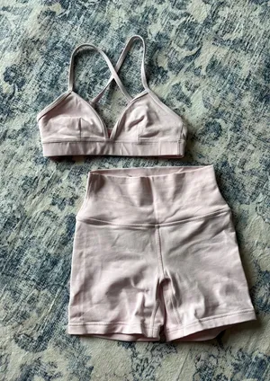 Aritzia biker shorts and bra set thumbnail 1