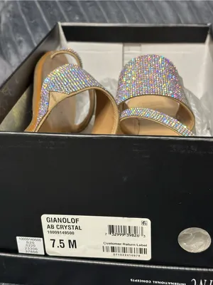 INC International Concepts Rhinestone Tan Slide Sandals thumbnail 6