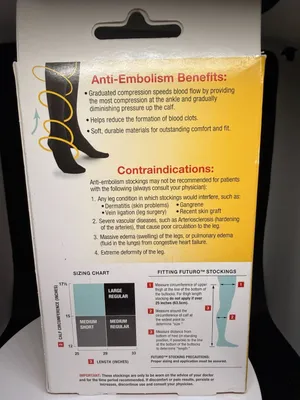 3M Futuro Anti-Embolism Thigh Length Stockings Unisex Large White Moderate Compr thumbnail 3