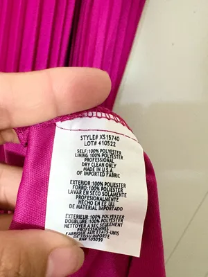 Aqua Dresses Pleated Halter Maxi Dress Fuchsia Gold Chain Size 0 XS NWT thumbnail 11